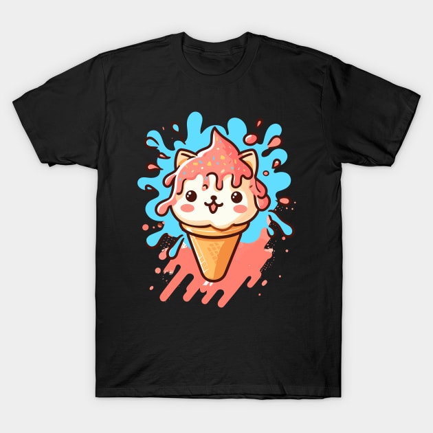 Ice cream kitten T-Shirt by Coowo22